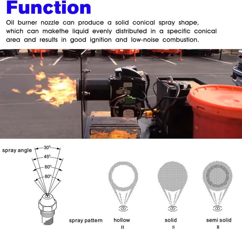 JIOTAR Aquahot Fuel Nozzle Replacement Hydro Hot Fuel Nozzle 0.35 Gallon 60 Degree Hydro Oil Burner Nozzles Aqua HOT High Pressure Burner Oil Nozzles - Image 4